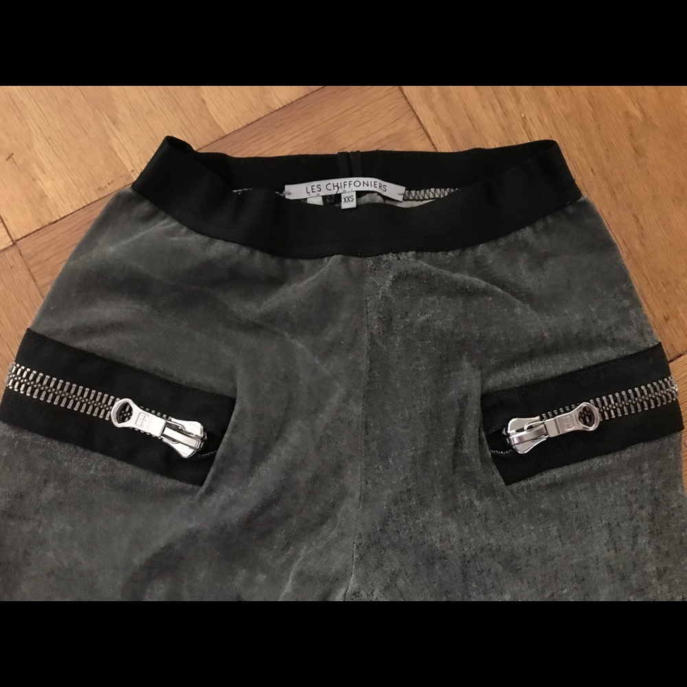 Les Chiffoniers suede stretch leggings